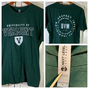University of Vermont‎ UVM Green Short Sleeve Graphic T Shirt Size Large